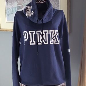 PINK cowl neck sweat pullover